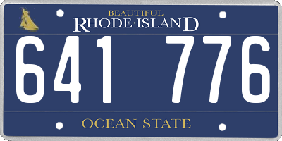 RI license plate 641776