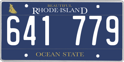 RI license plate 641779