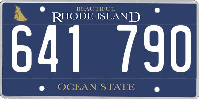 RI license plate 641790