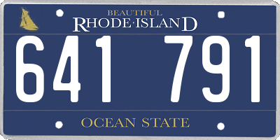 RI license plate 641791