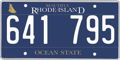 RI license plate 641795