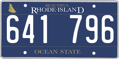 RI license plate 641796