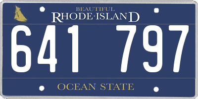 RI license plate 641797