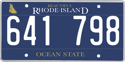 RI license plate 641798