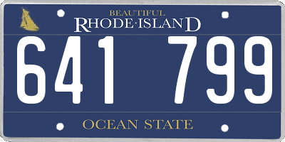 RI license plate 641799