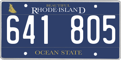 RI license plate 641805
