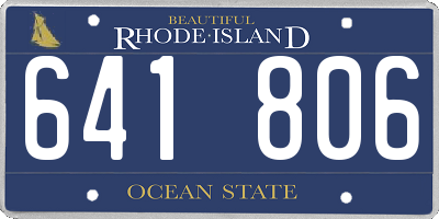 RI license plate 641806