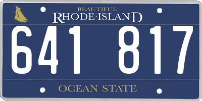 RI license plate 641817