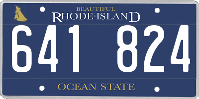 RI license plate 641824