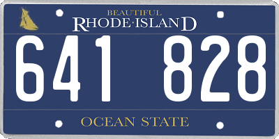 RI license plate 641828