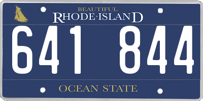 RI license plate 641844