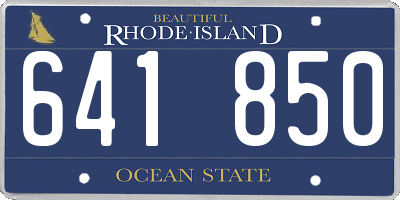 RI license plate 641850