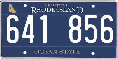 RI license plate 641856
