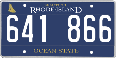 RI license plate 641866