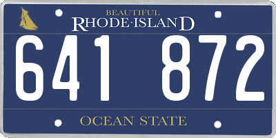 RI license plate 641872