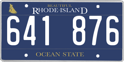 RI license plate 641876