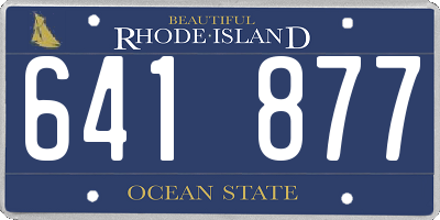 RI license plate 641877