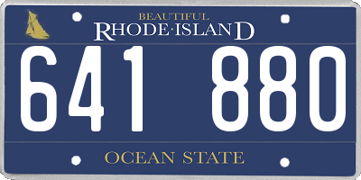 RI license plate 641880