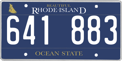RI license plate 641883