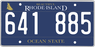 RI license plate 641885