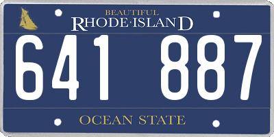 RI license plate 641887