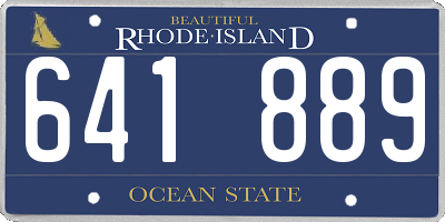 RI license plate 641889
