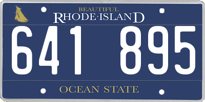 RI license plate 641895