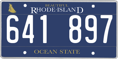 RI license plate 641897