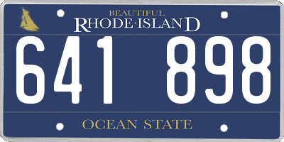 RI license plate 641898