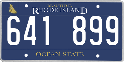 RI license plate 641899