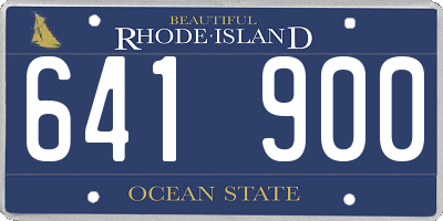 RI license plate 641900