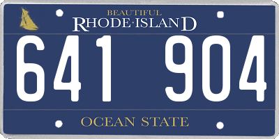 RI license plate 641904