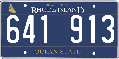 RI license plate 641913