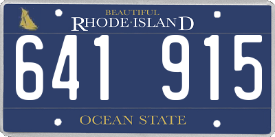 RI license plate 641915