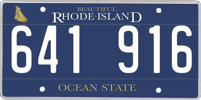 RI license plate 641916