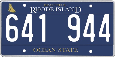 RI license plate 641944