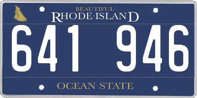 RI license plate 641946