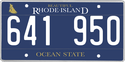 RI license plate 641950