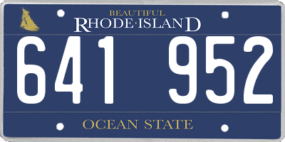 RI license plate 641952