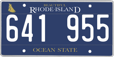 RI license plate 641955