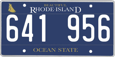 RI license plate 641956