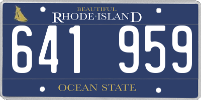 RI license plate 641959