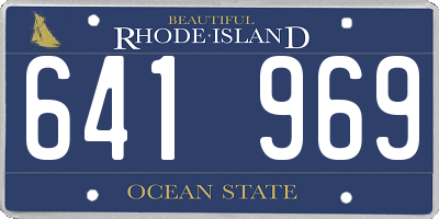 RI license plate 641969