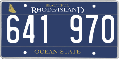 RI license plate 641970