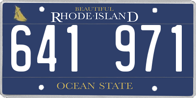RI license plate 641971