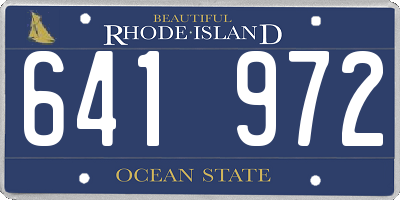RI license plate 641972