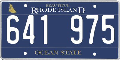 RI license plate 641975