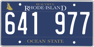 RI license plate 641977