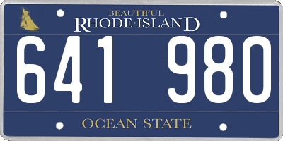 RI license plate 641980