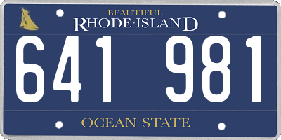 RI license plate 641981